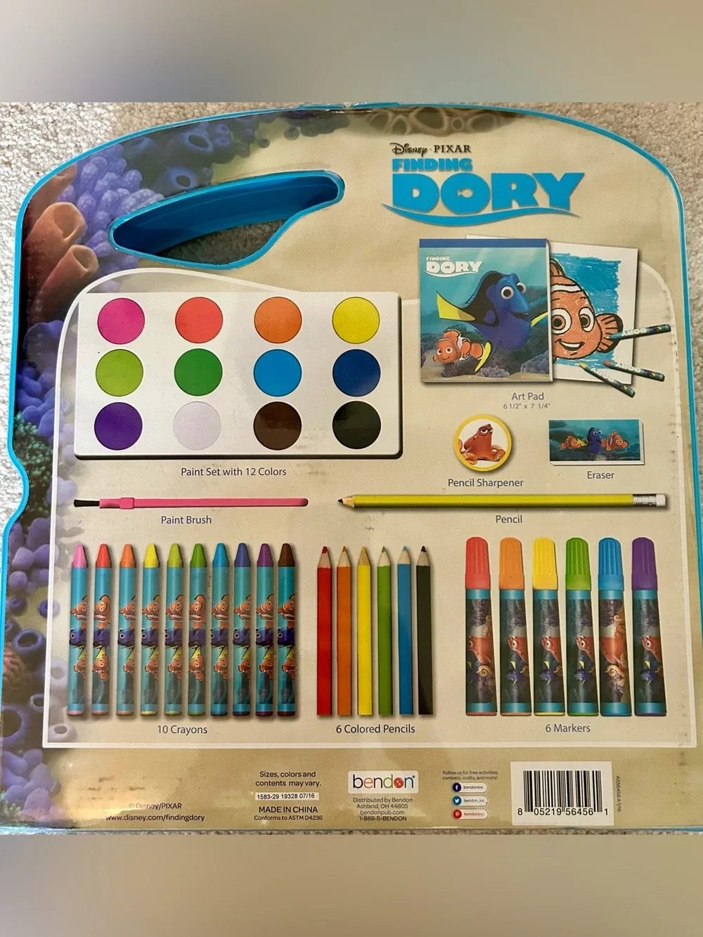 Bundle-NEW Bright Start Preschool Set, Finding Dory Art Set, Pop N Hop Game